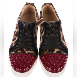 Christian Louboutin Louis Junior Spiked Leopard Sneakers Sz. 36/6